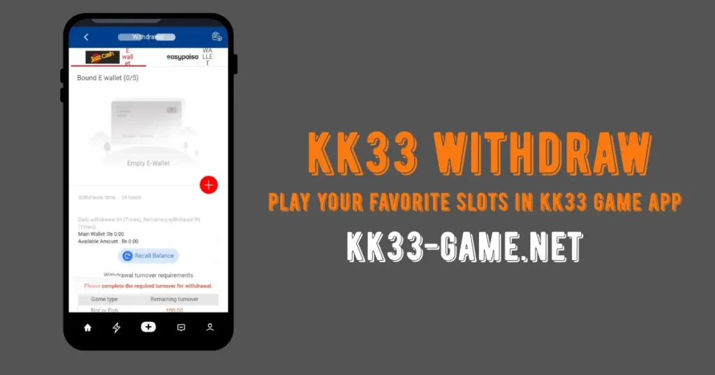 kk33 money withdraw