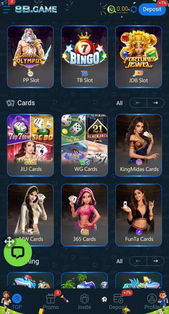 8B Game Types  