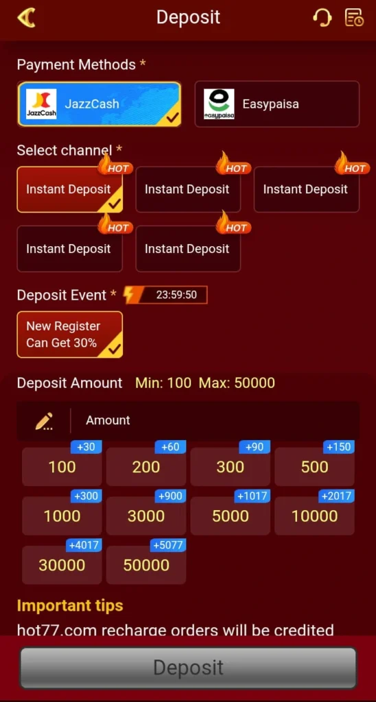 Hot77 Game Deposit