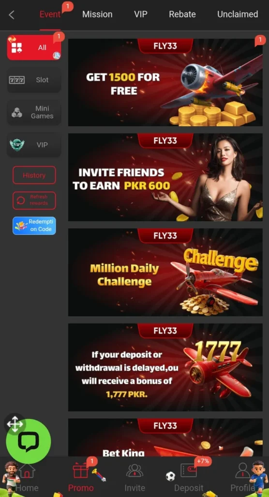 Fly33 Game Bonuses