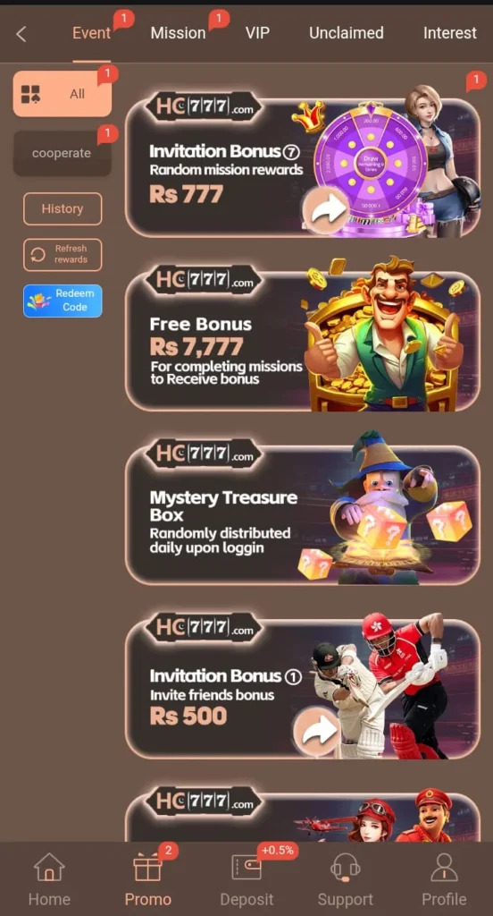 HC777 Game Bonuses