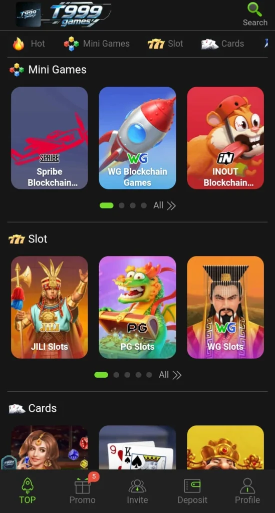 Available Games in T999