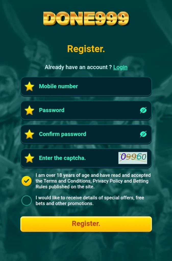 Done999 Game Register