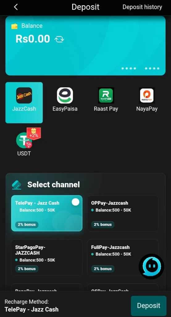 77PKR Game Deposit