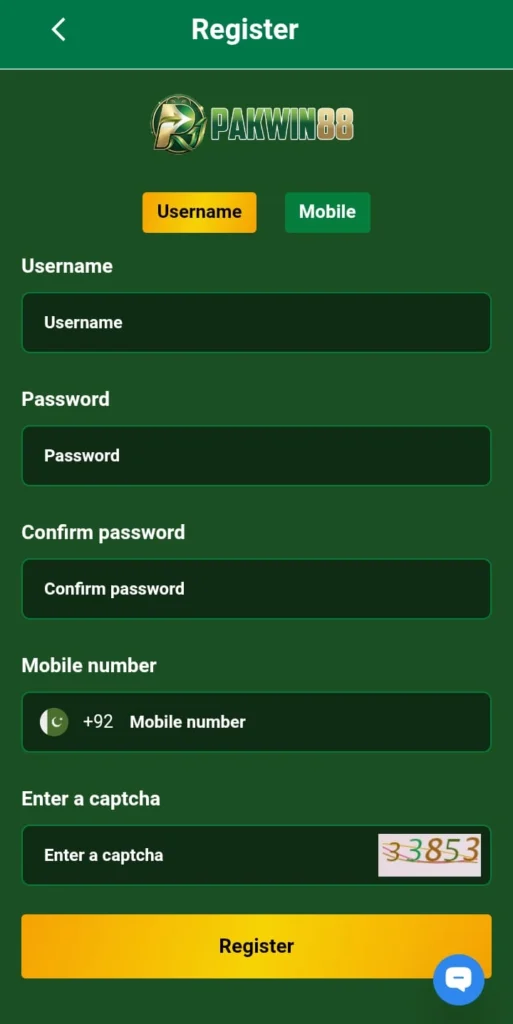 PakWin88 Game Registration