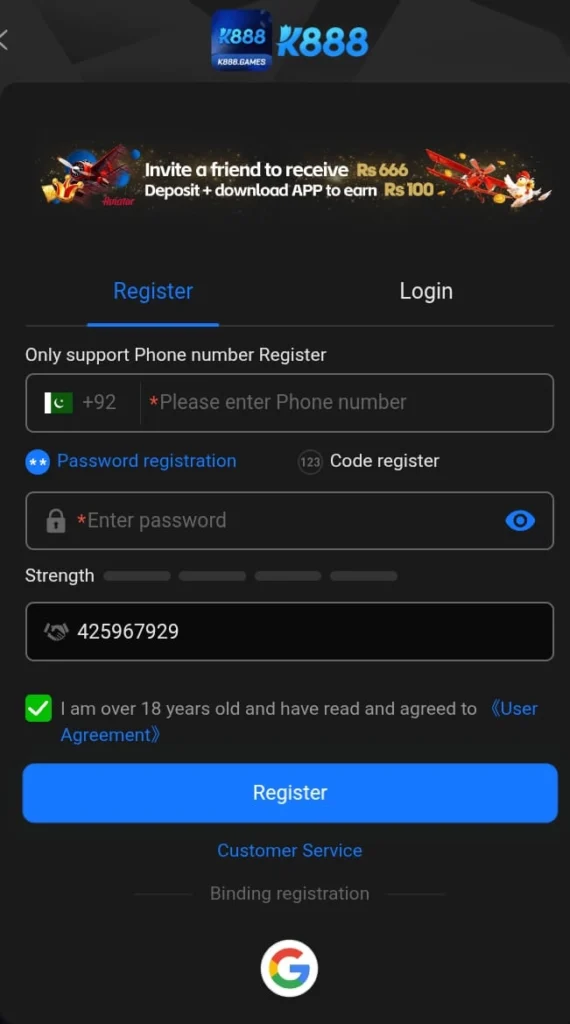 K888 Game Registration
