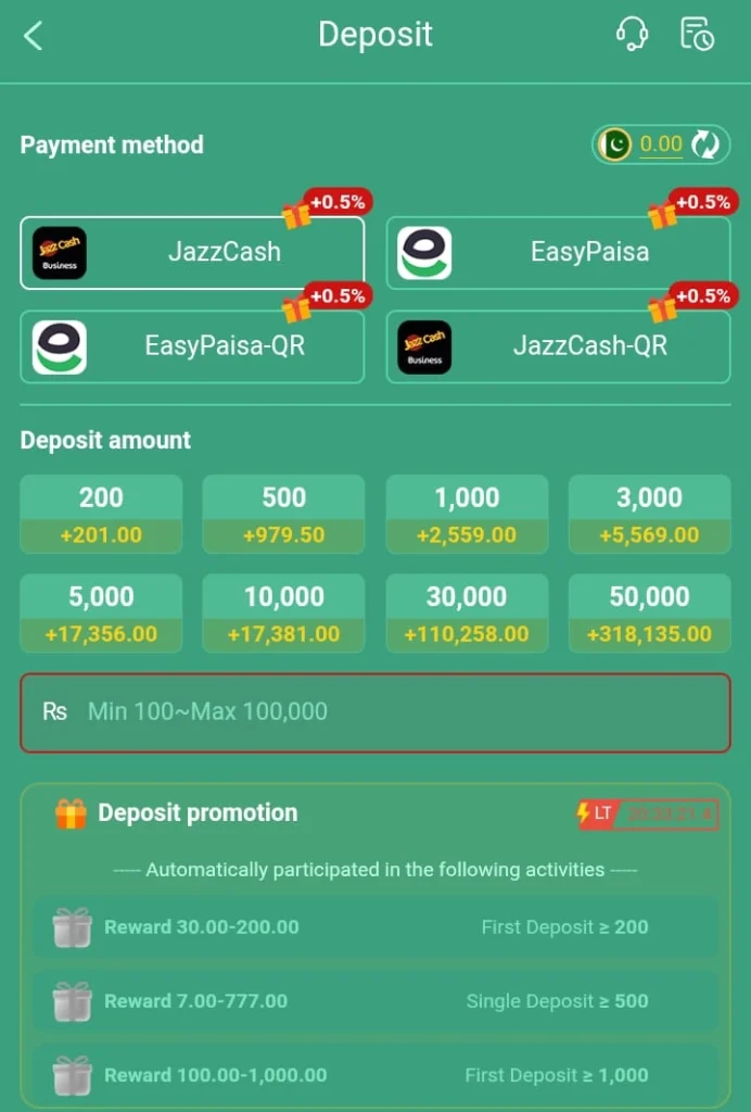 ZT777 Game Deposit Methods