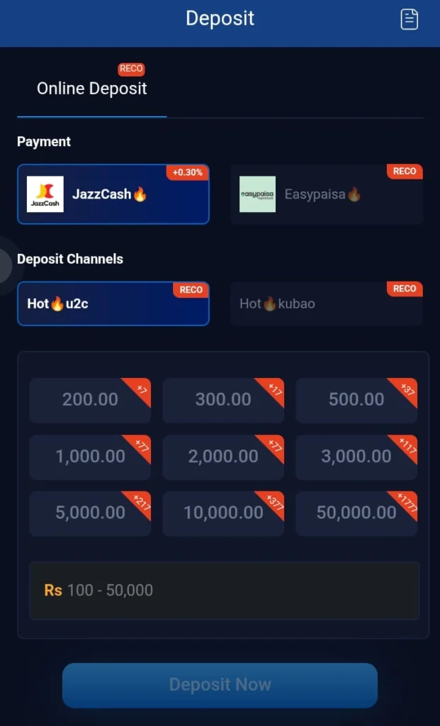 6NNN Game Deposits