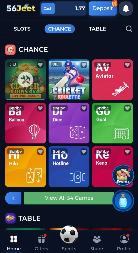 Key Features of 56Jeet Game