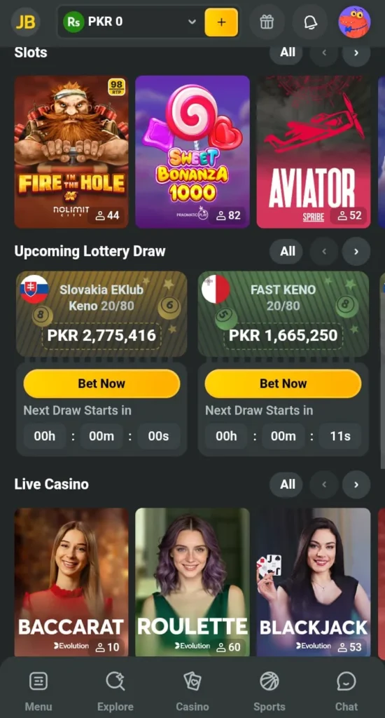 Game Categories Available in JB Game