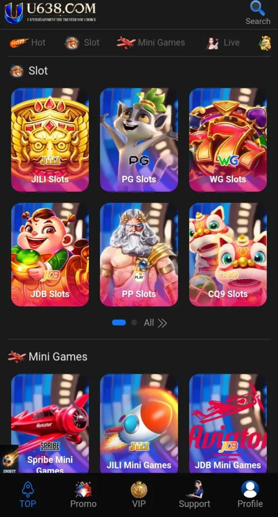 Games Available on U638