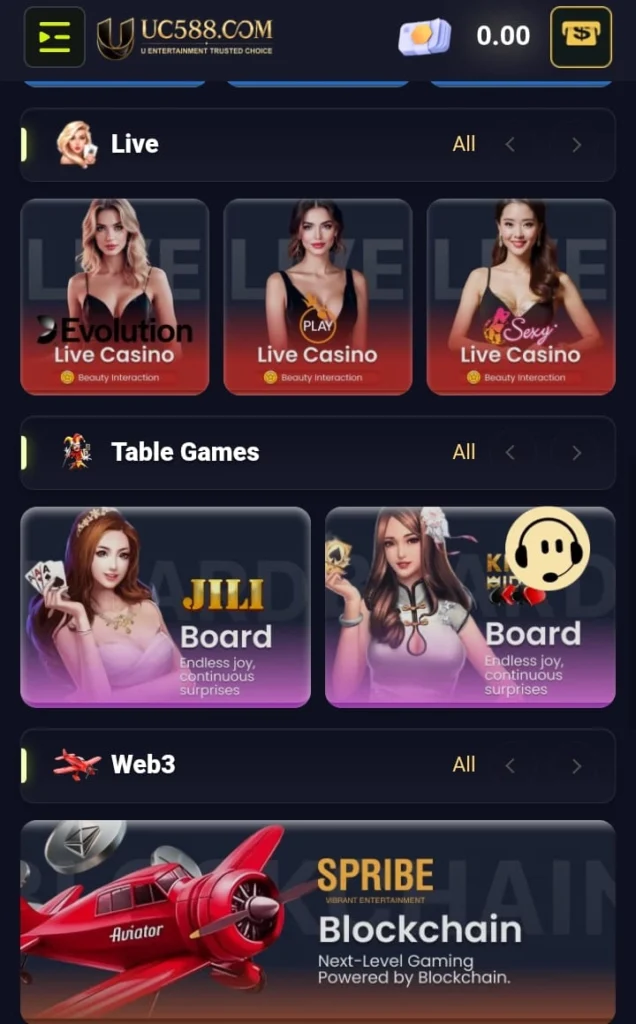 Games Available on UC588
