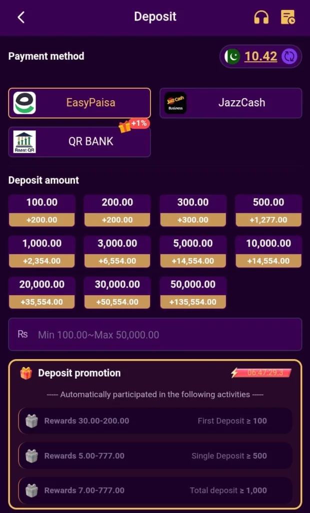 777QR Payment Methods in Pakistan