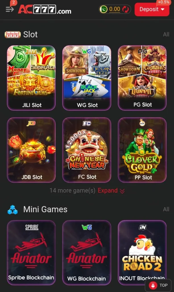 What Games Can You Play on AC777?