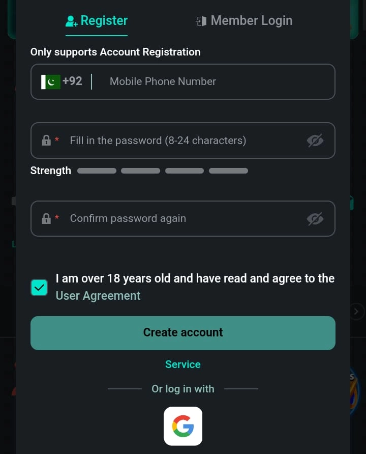 How to Register on PK116 Game