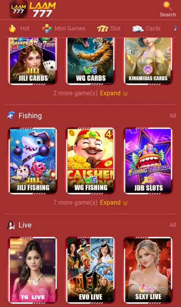 Games Available on Laam777