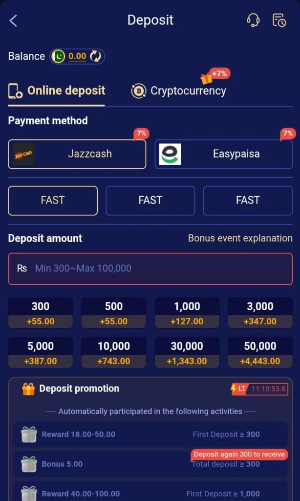 E444 Game Deposit and Payment Methods